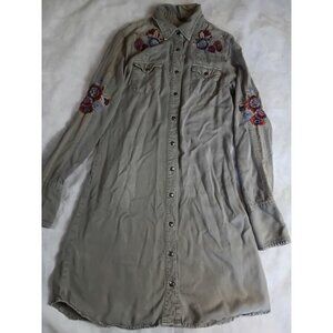 Stetson Women's Southwestern Embroidered Shirt Dress Medium